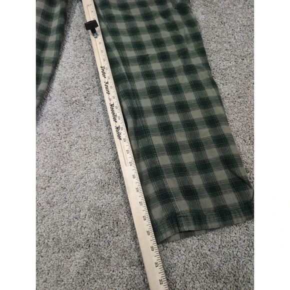 Duluth Trading Co Mens Green Plaid Cargo Lounge Pants L x 32 Cotton 3237-86 - Picture 6 of 8